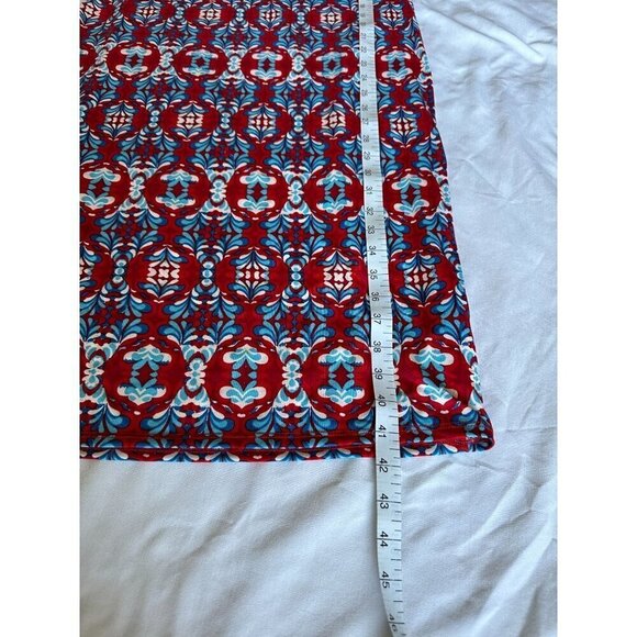 Lularoe Dress Women's Sz XL 'Julia' Red Floral Geometric Dress Short Sleeve NEW - Picture 11 of 12